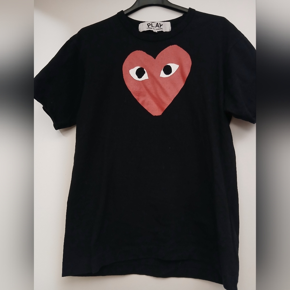 PLAY Comme des Garsons Dark BlueShirt with Red Heart Design.Size M